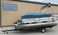 1998 Parti Kraft Pontoon w/ 9.9 Johnson Motor