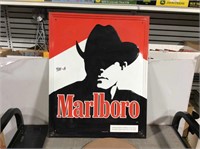 Tin Marlboro sign, 17-1/2" x 22"
