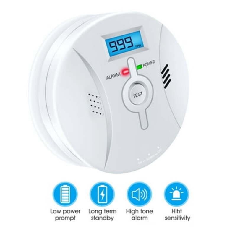iFanze Wireless Carbon Monoxide/Smoke Alarm  LCD D