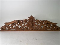 Ornate Carved Wood Decoration 36" Long