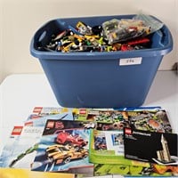 Lego Parts Pieces Instructions 20gal tote FULL
