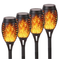 LED Solar Flame Torch Lights for Garden  Path