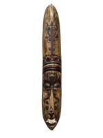 Wood Carved Tribal Mask Wall Decor