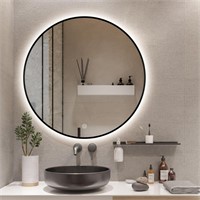 32” Round LED Bathroom Backlit Mirror with Lights