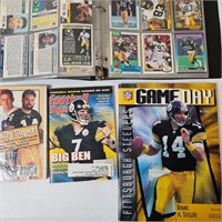 1990's Pittsburgh Steelers Cards Binder & TV Guide