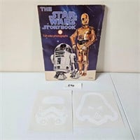 Star Wars 1978 Story Book & Window Decals Lot