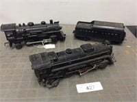3 train locomotives/cars