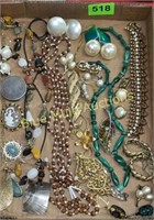 Necklaces, bracelet, brooches