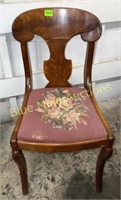 Fabric Bottom  Side Chair-32"tall-some wear