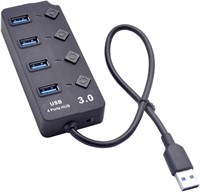 USB 3.0 Hub Splitter  4 Port High Speed with On/Of