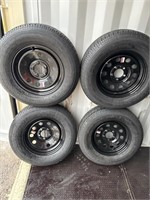 NEW SET OF 4 ST205/75/15 TRAILER TIRES