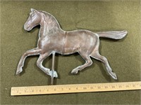 Vintage horse weathervane. Appears to be brass.