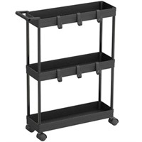 Slim  3-Tier Kitchen Cart  Slim Shelves  26.5'H/5.