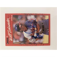 Bill Schroeder signed baseball card