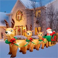 12 Ft Christmas Inflatables Santa Claus