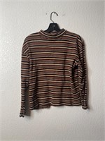 Y2K All Point Ribbed Striped Shirt