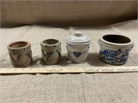 Maple City pottery candle holders, RH Diebboll
