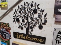 Tree Of Life Metal Welcome Sign