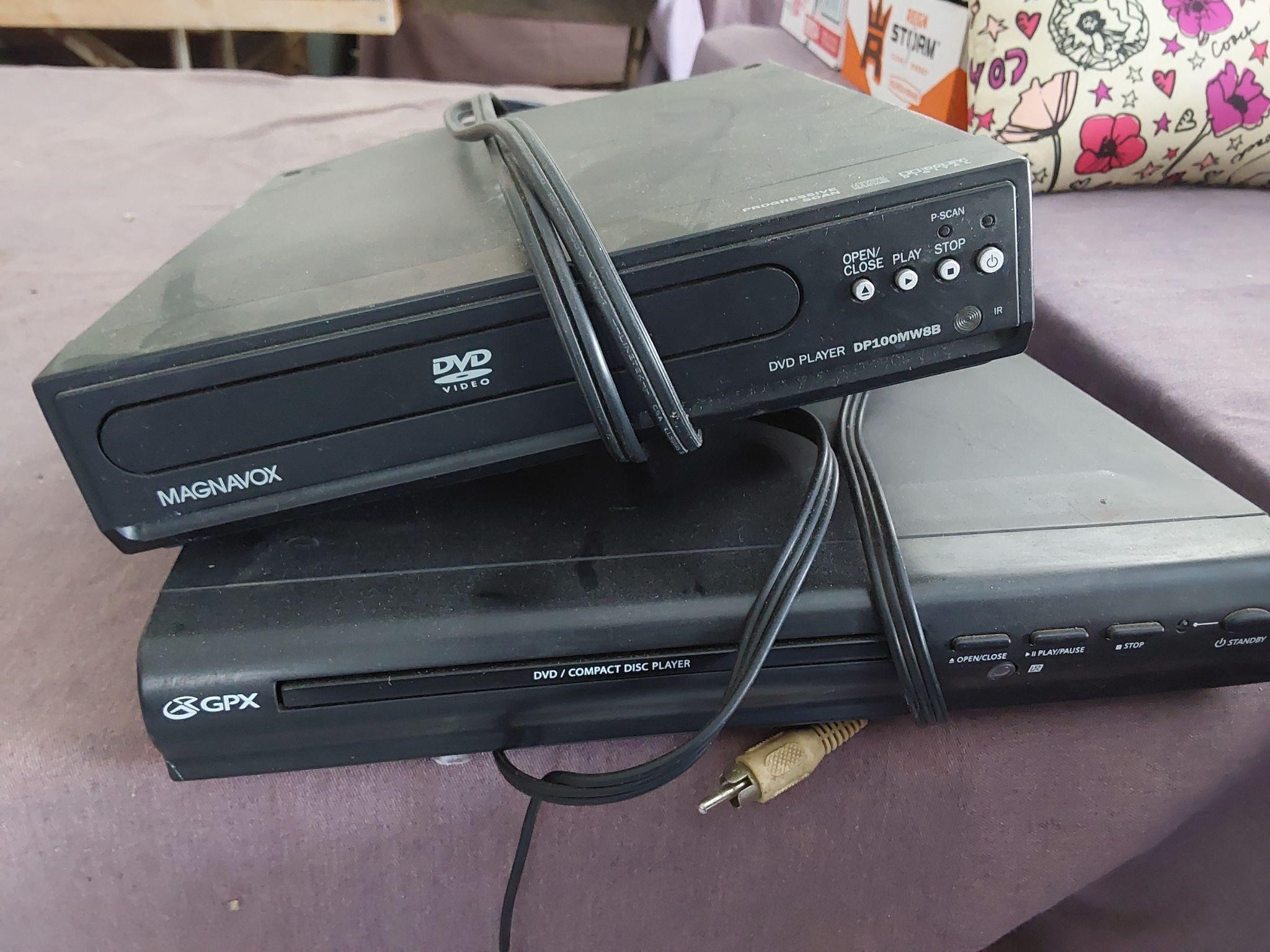 Magnavox & GPX DVD Players (no remotes)