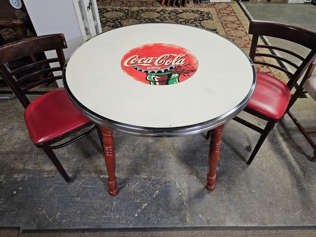 Coca Cola Table & 2 Chairs 36"