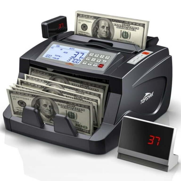 TOPSHAK Pro Money Counter Machine  UV/MG/IR/DD/MT