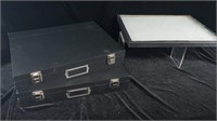 2 Photo Storage Boxes and Display Case