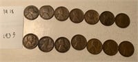 (7) 1918 S (7) 1935 S Wheat Pennies