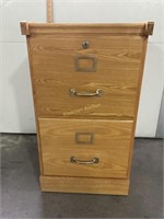 Wooden  2 drawer filing cabinet,, 16 inch x 16