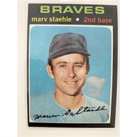 Marv Staehle Braves Facsimile Signed Baseball Card