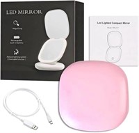 LED Makeup Mirror  5X Magnifying  Foldable  Travel
