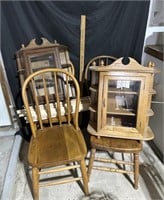 Wooden Chairs & Wooden Display Cabinets