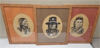 (3Pcs.) NATIVE AMERICAN PORTRIAT PRINTS