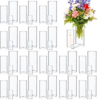 47PC Cylinder Glass Vases