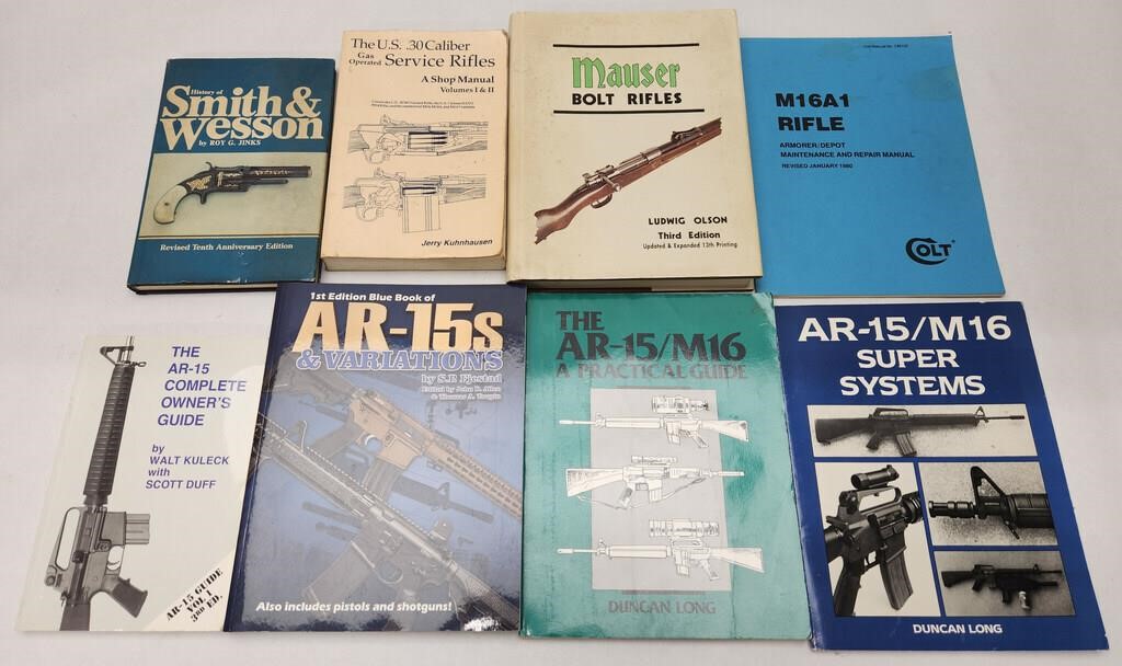 (8Pcs.) ASSORTED FIREARMS BOOKS AND MANUALS