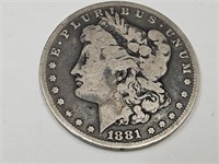 1881 Carson City Morgan Dollar Coin