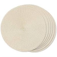 6PCS Round Braided Placemats