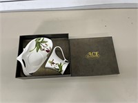 Ceramic Tea Cups, Coasters & Kettle