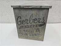 Vintage Gerber Ga,vanized Dairy Box 10"x12"