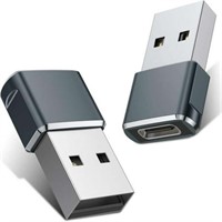 2Pk USB-C female to USB-A male Adapter