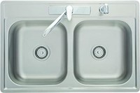 Kindred Stainless Steel Double Bowl Kitchen Sink
