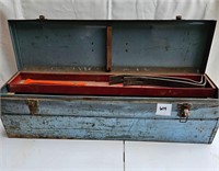Large Sears Toolbox W/ Prybars & Bolt Cutter