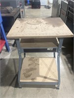 Adjustable height work station table