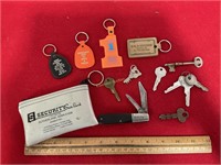 Advertising Memorabilia, Keys, & Barlow Knife