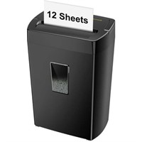 Bonsaii 12-Sheet Cross Cut Shredder  5.4 Gal Waste