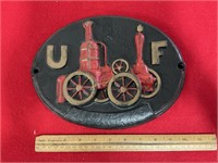 Cast Iron Replica UF United Fireman Sign