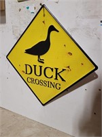 Duck Crossing Metal Sign