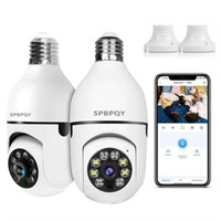 2.4Ghz  SPBPQY Light Bulb Camera  2 Pack  1080p  3