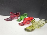 Collection of Glass Shoes, Fenton, Some Unmarked