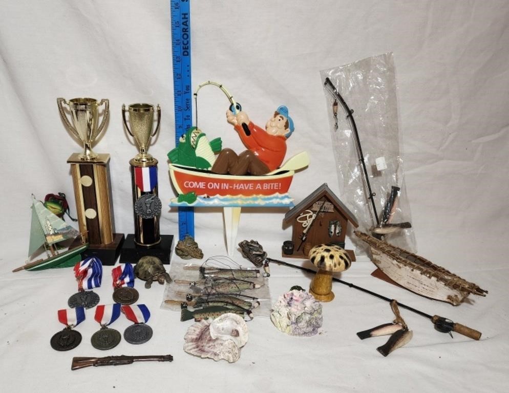 Trophies, Medals, Fishing Decor