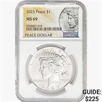 2023 Silver Peace Dollar NGC MS69